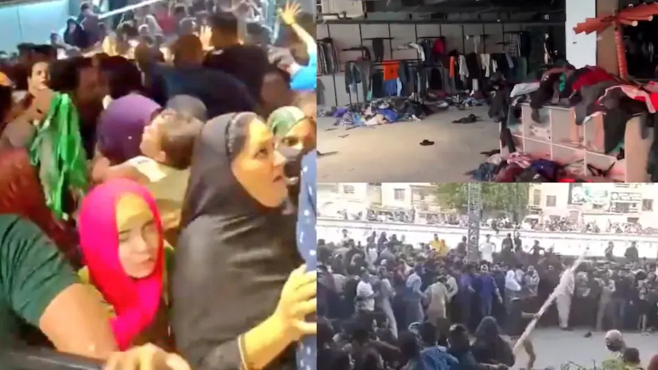 पाकिस्तान में उद्घाटन के दिन ही लूट लिया पूरा मॉल, ‘ड्रीम बाजार’ में लाठी-डंडे लेकर पहुंची भीड़,VIDEO